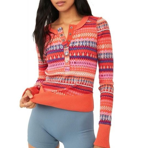 Free People Movement Rally Rib Henley - Picture 5 of 6